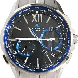 超美品 CASIO カシオ OCEANUS オシアナス マンタ 腕時計 OCW-S3400-1A 電波ソーラー チタン マルチバンド6 タフソーラー 動作確認済み