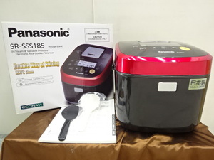 ②【店頭展示未使用品】Panasonic パナソニック　SR-SSS185-RK 炊飯器 Wおどり炊き ルージュブラック [1升 /IH] 海外仕様 200V 日本製