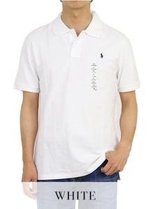 新品 アウトレット b614 L(14-16)サイズ 半袖 カノコ ポロシャツ 無地 白 polo ralph lauren ポロ ラルフ ローレン