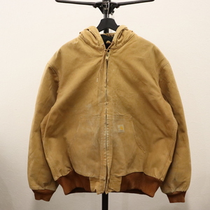 n102 2006年製ビンテージ カーハート Carhartt アクティブパーカー USA製■00s 表記Lサイズ ブラウン BRN ダック アメカジ ストリート 90s