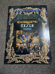 ファイナルカウントダウン 1991 パンフレット メタリカ ヨーロッパ テスラ サンダー METALLICA EUROPE TESLA THUNDER