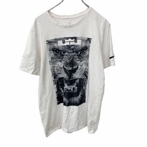 NIKE 半袖プリントTシャツ Mサイズ ナイキ DRI-FIT スポーツブランド ホワイト 古着卸 アメリカ仕入 t2206-4278