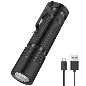 送料込 ミニ led懐中電灯 充電式 CREE XM-L2チップ 800ルーメン USB充電対応 5モード調光 Type C SOS 小型 高輝度 明るい LEDA-S05