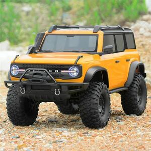 イエロー HB-R1001バッテリー*2 2速切替 ラジコンクローラー オフロード1/10スケール 4WD RCトラック LEDライトRTR 検MN128 MN86S WPL TRX4