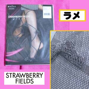 【定価2,400円】匿名★同梱歓迎【ZZZ】★strawberry-fields クロスアップレース ストッキング パンスト M-L 日本製 ナイガイ ブラウン