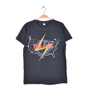 【送料無料】80s ザ・フー アメリカンツアー ヴィンテージTシャツ バンドTシャツ ロックTシャツ サイズS相当 古着 @AAA1446