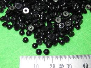 【●クロ目4mm1,000個●】*足無*　※差し込みの足なしタイプ　プラスチックアイ　超特価^^！　教材　手芸　工芸