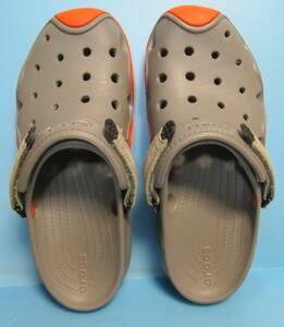 Crocs　クロックス　スイフト ウオーター クロッグ　　グレー/オレンジ　サイズ M９　JP27㎝