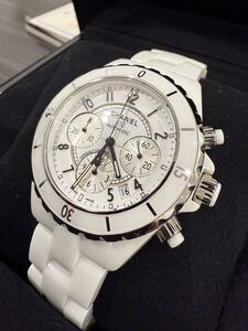 新品同様　CHANEL J12 41ミリクロノ　自動巻　メンズ腕時計　H1007 極上新品仕上げ　シャネル