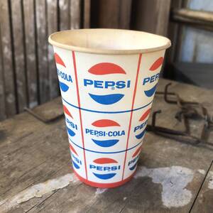 即決② MADE IN USA / PEPSI ペプシコーラ ヴィンテージ ペーパーカップ 紙コップ アメリカン ディスプレイ ダイナー カフェ 雑貨