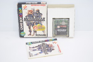 動作品 GBC ゲームボーイカラー メタルギア ソリッド ゴーストバベル METAL GEAR 元箱 取説付 ソフト 任天堂 Nintendo ゲーム RO-680M/507