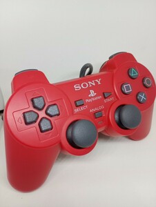 ps2 コントローラー デュアルショック2 シナバー レッド 限定色（プレステ2 プレイステーション2 PlayStation2 Controller Cinnabar Red）