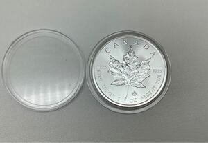 ⑦ CANADA カナダ メイプルリーフ 2016年 エリザベス２世 1オンス 銀貨 プルーフ銀貨 純銀 SILVER 銀保証 重さ約31.28g