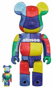 ★希少★新品★ベアブリック 100% & 400% BE@RBRICK atmos BANDANA MULTI アトモス MEDICOMTOY 千秋 bape kaws