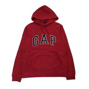 2301F-178 メンズ GAP ギャップ レッド パーカー S フード ビックロゴ【送料一律！800円】