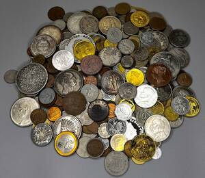 古銭1kg以上 約1600g 外国コイン 日本コイン　大量おまとめセット 色々な国 海外 硬貨 通貨