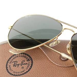 (32830)B&LボシュロムRayBanレイバンMETALメタル サングラス62mm (MADE IN USAアメリカ70s80s90s砂打ヴィンテージ アビエーター金ゴールド)