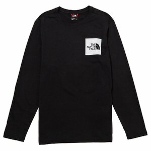 ザ ノースフェイス Tシャツ THE NORTH FACE NF0A37FT JK3 M ロングスリーブ ファイン ボックスロゴ ハーフドーム Mサイズ ブラック メンズ