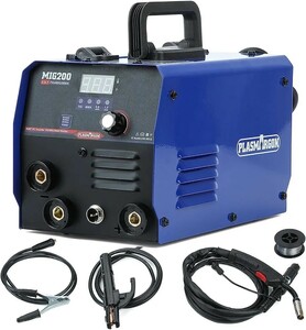 半自動溶接機MIG200 家庭用 100V ノンガス コンパクト半自動 MIG/MMA/LIFT TIG 3IN1 溶接機 電気溶接機器 家庭用 ノンガス溶接機 アーク