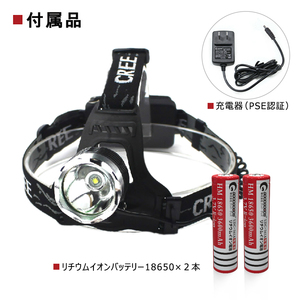 GOODGOODS ヘッドライト LEDヘッドランプ3モード切替 ヘルメット CREE 1800LM 充電式 防水 夜釣り 防災 キャンプ 一年保証 HL80 送料無料