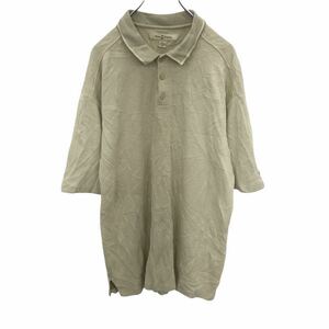 Tommy Bahama ポロシャツ 2XLサイズ サイズ表記XL 半袖 シルク70% カーキ 古着卸 アメリカ仕入 t2203-3426