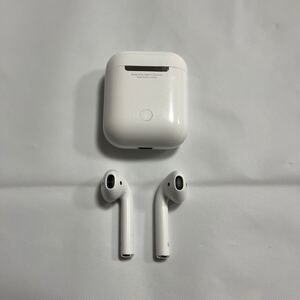 送料一律430円 接続確認 動作確認 清掃済み Apple Air Pods 第二世代 A1602 A2031 A2032 Bluetooth ホワイト アップル ブルートゥース