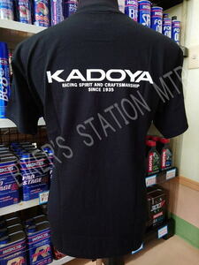 スピード出荷 カドヤ KADOYA カドヤロゴTシャツ ブラック Lサイズ 管理P