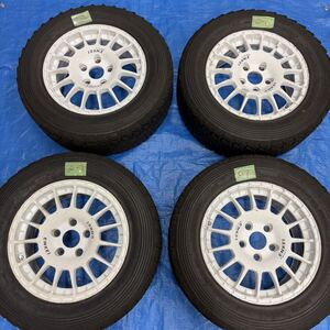 ★エンケイ ENKEI SPORT ES-GRAVEL 15×6.5J+35 PCD114.3-5H おまけ競技用タイヤ付 中古4本セット ランエボ CP9A/CT9A など【C】 