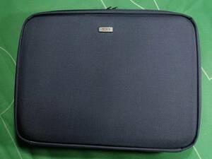 □TUMI バリスティックナイロン素材 セミハードシェル ノートPC タブレット ケース 26112NVS Executive Organizer ネイビー 美品!!!□