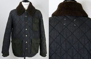 00S Martin Margiela 0 10 military quilting jacket with sheep fur マルタンマルジェラ アーティザナル キルティング ジャケット b8862