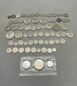 アメリカ 硬貨 古銭 リバティ 1944年から1996年 50セント 25セント など 69枚 まとめ 総重量 493g