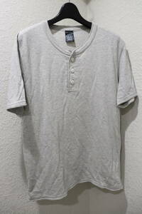 即決 08SS NN BY NUMBER (N)INE NINE ナンバーナイン 宮下期 BIRDS期 半袖 無地 ヘンリーネックTシャツ メンズ 2 グレー