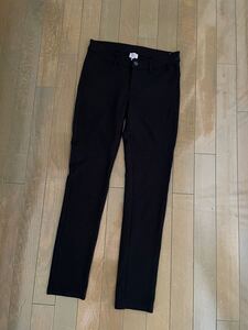 ARMANI JUNIOR ★黒ストレッチパンツ★16A/175cm★USED★アルマーニ★ズボン