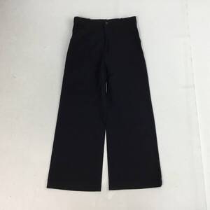 ■ Yohji Yamamoto ヨウジヤマモト ボトムス ブラック サイズ 4 レディース パンツ ズボン ウール 日本製 無地 幅広 0.5kg