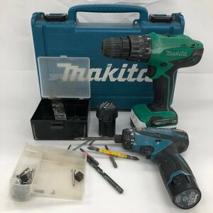 makita　充電式電動ドライドリル　M850D　グリーン系　/　充電式ドライバドリル　DF030D　ブルー系　/　２点　おまとめ【CKAR1010】