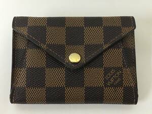 1円 LOUIS VUITTON ルイヴィトン ダミエ オリガミコンパクト 小銭入れ カード入れ N63099