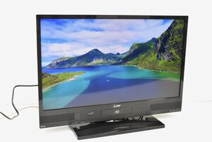 (1030YB 0116M1) 1円～ MITSUBISHI 三菱電機 液晶テレビ REAL ブルーレイ内蔵 32型 LCD-V32BHR7 2016年製 mini B-CASカード付