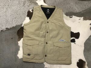 Columbia PFG フィッシングベスト 中綿 ベージュ コロンビア size L/G