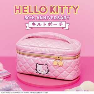 2 135 HELLO KITTY [ハローキティ]キルトポーチ 送料450円