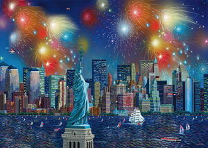 SD59649●1000ピース ジグソーパズル ドイツ発売●米国 自由の女神像 花火 Statue of Liberty with Fireworks Alexander Chen