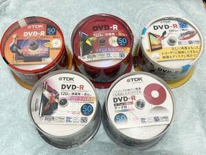 【匿名送料無料】新品即決【計250枚】TDK DVD-R 50枚スピンドル 5セット★片面4.7GB/地デジCPRM録画対応