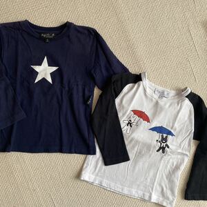 アニエス・ベー♪長袖プリントTシャツ 4ans2枚110