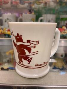 ヴィンテージ★50ｓ　ＢＯＳＣＯ　ＭＵＧ★ボスコ　マグカップ、企業物、レトロ、くま