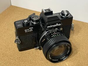 【動作品】美品 Minolta SRT Super 人気のブラックモデル MC Rokkor-PG 50mm f1.4付き