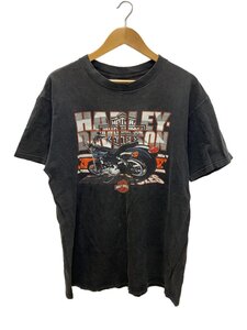 HARLEY DAVIDSON◆Tシャツ/L/コットン/BLK/無地//