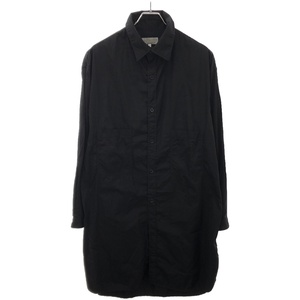 Yohji Yamamoto POUR HOMME ヨウジヤマモト プールオム 20SS サイドスリットロングシャツ HN-B02-001 ブラック 1 ITHRPX7S8HW0