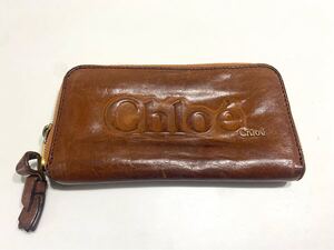 クロエ 3P0320-7A733 長財布　ブランド Chloe ラウンドファスナー レザー　1円スタート