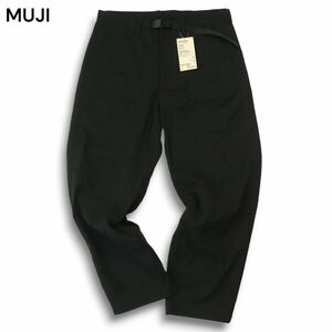 【新品 未使用】 MUJI 無印良品 秋冬 ストレッチ 起毛 ピケ クライミング ワイド パンツ Sz.S　メンズ 黒　A4B04468_9#Q