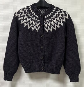 新品 手編みランド♪　レディース　ノルディック　ロピカーディガン　（M～L) 272