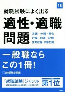 就職試験によく出る適性・適職問題(’18) 言語・分類・照合・計算・図表・記憶・空間把握・形態把握/就職対策研究会